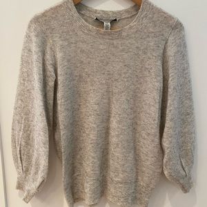Autumn Cashmere Heathered Light Gray Crewneck Sweater
